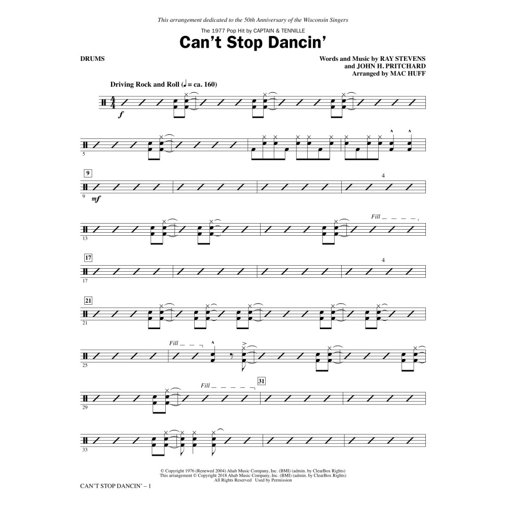 Can't Stop Dancin' - Drums