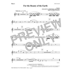 For the Beauty of the Earth - Flute 2