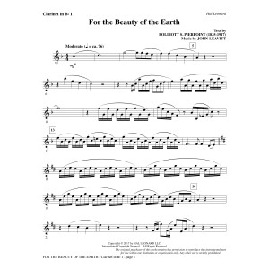 For the Beauty of the Earth - Bb Clarinet 1
