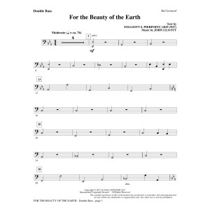 For the Beauty of the Earth - String Bass