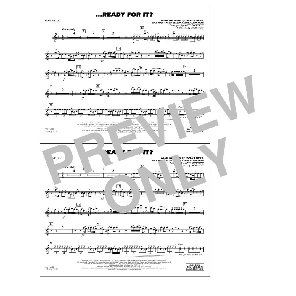 ...Ready for It? - Flute/Piccolo