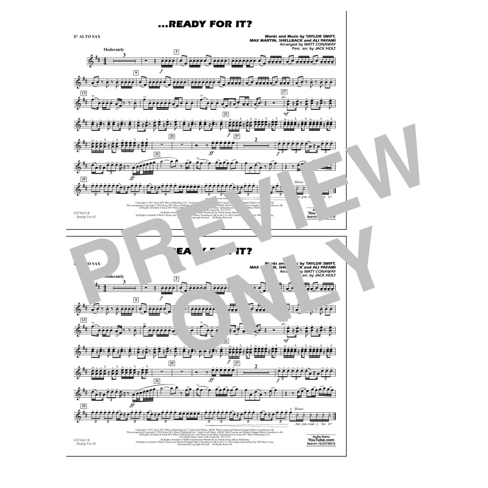 ...Ready for It? - Eb Alto Sax