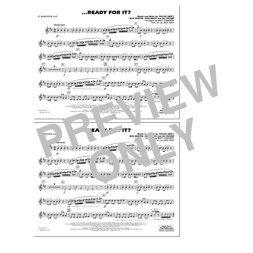 ...Ready for It? - Eb Baritone Sax
