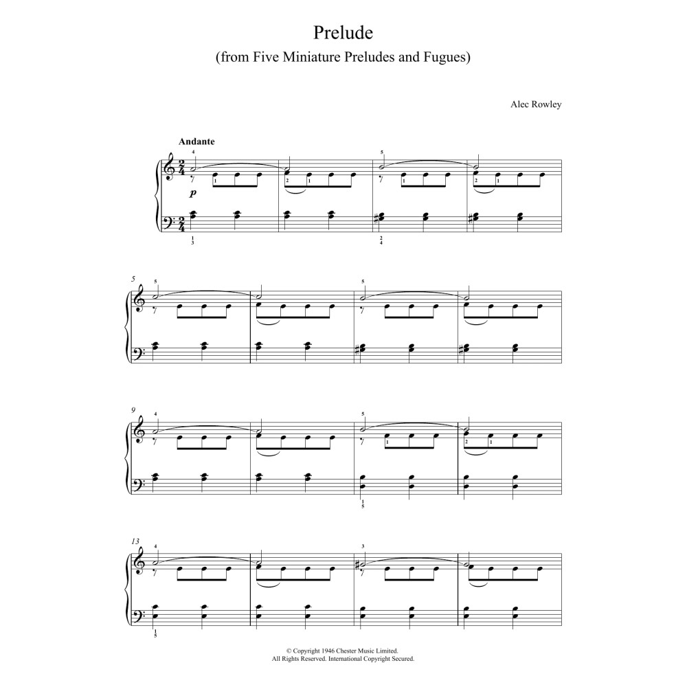Prelude (from Five Miniature Preludes And Fugues)