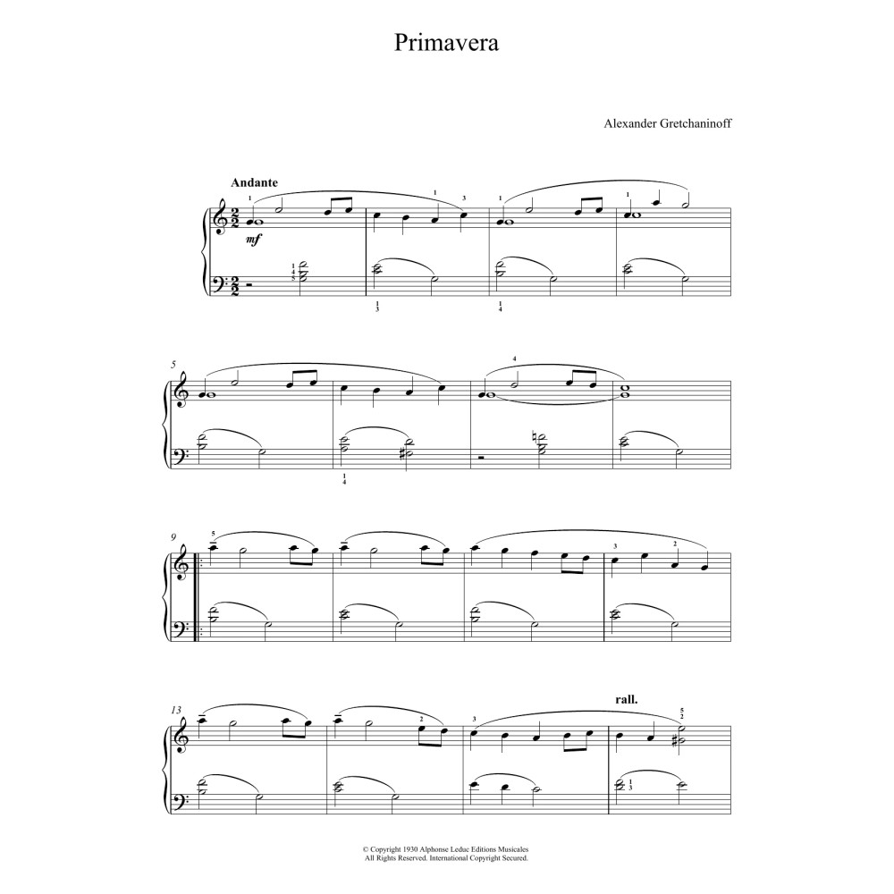 Primavera (No. 1 from 'Historiettes')
