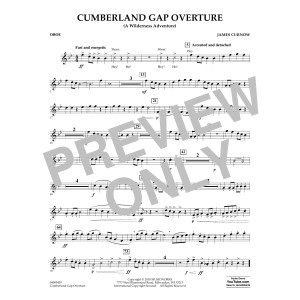 Cumberland Gap Overture (A Wilderness Adventure) - Oboe