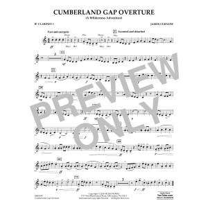 Cumberland Gap Overture (A Wilderness Adventure) - Bb Clarinet 1