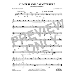 Cumberland Gap Overture (A Wilderness Adventure) - Bb Tenor Saxophone