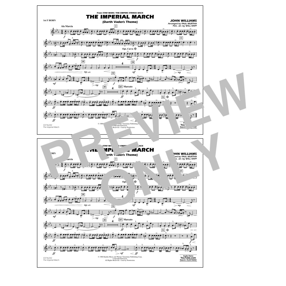 The Imperial March (Darth Vader's Theme) - F Horn 1