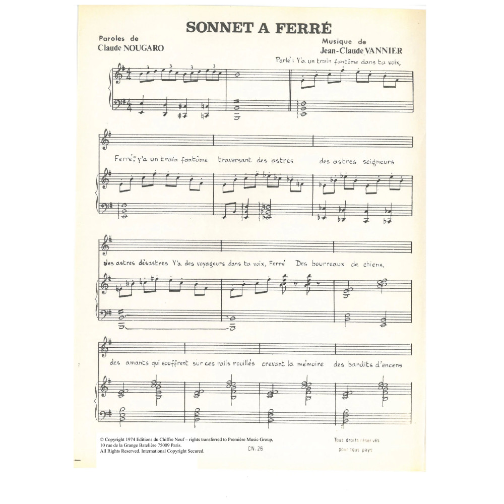 Sonnet A Ferre