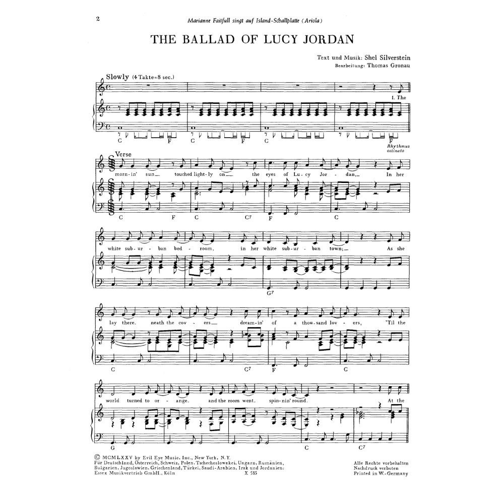 The Ballad Of Lucy Jordan