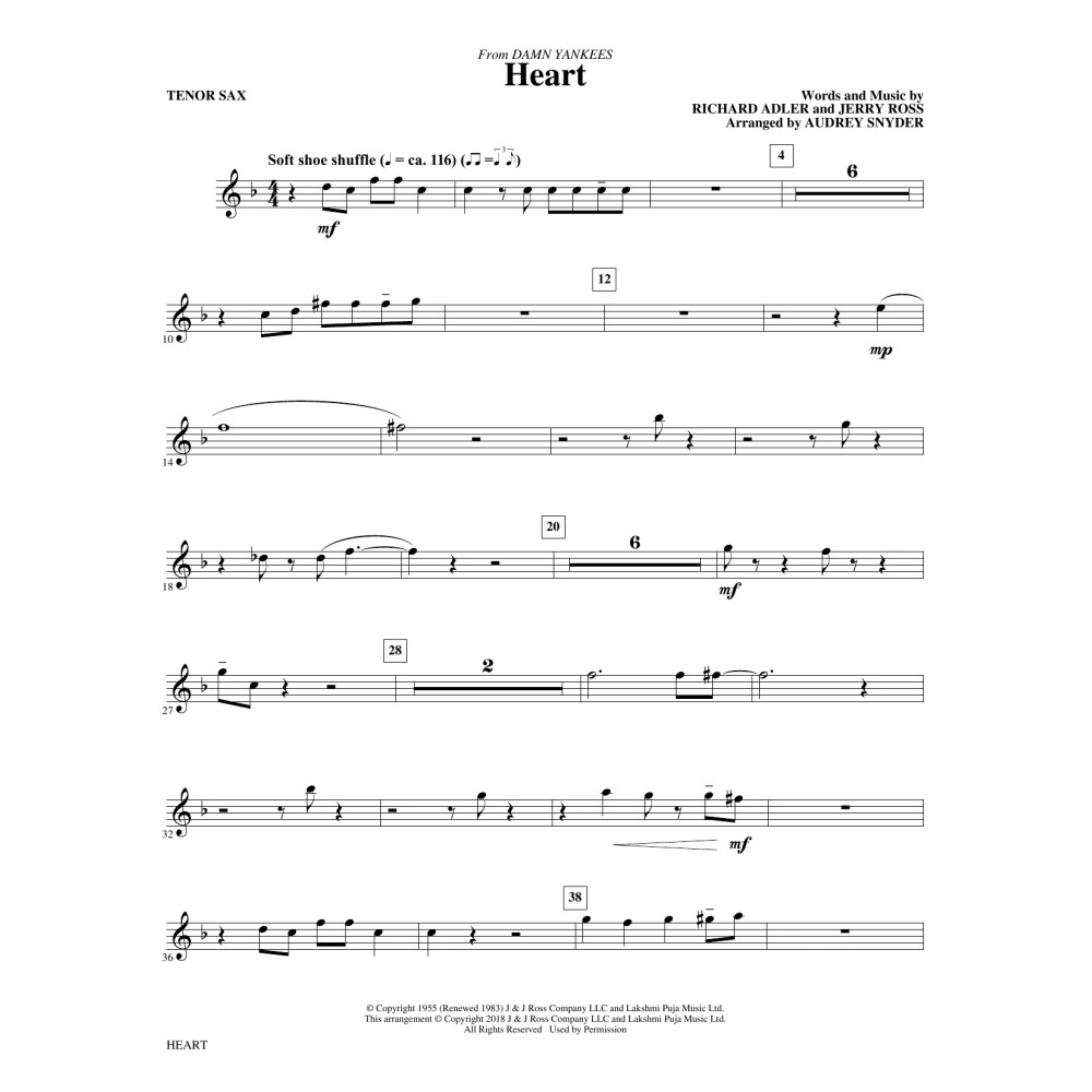 Heart - Bb Tenor Saxophone