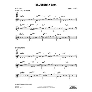 Blueberry Jam - Solo Sheet