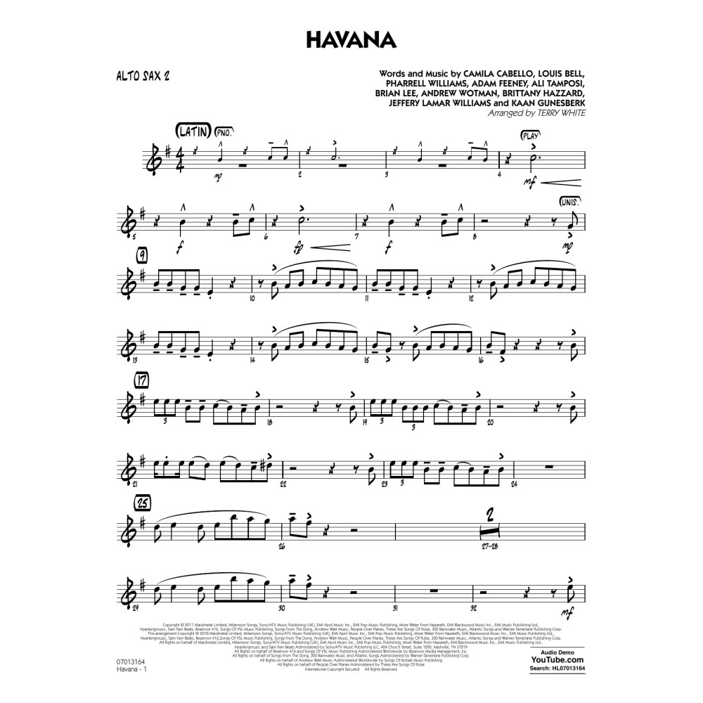 Havana - Alto Sax 2