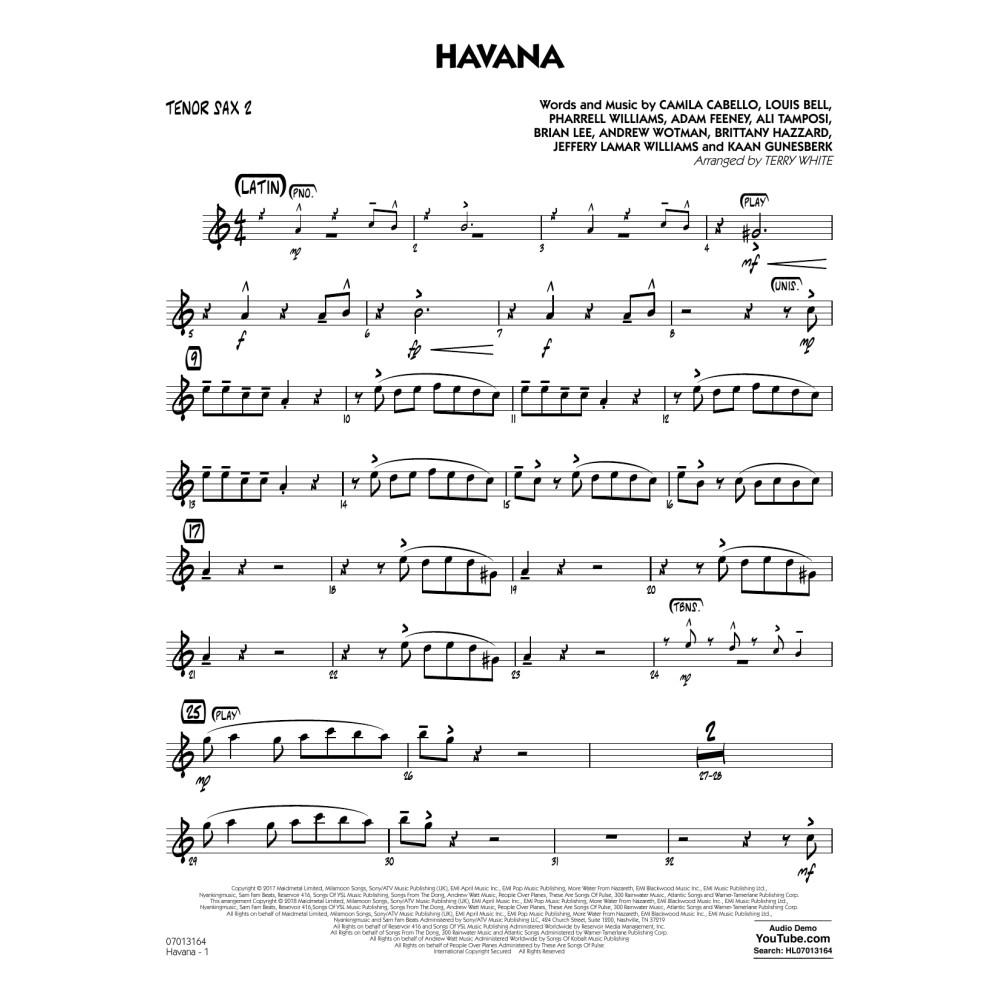 Havana - Tenor Sax 2