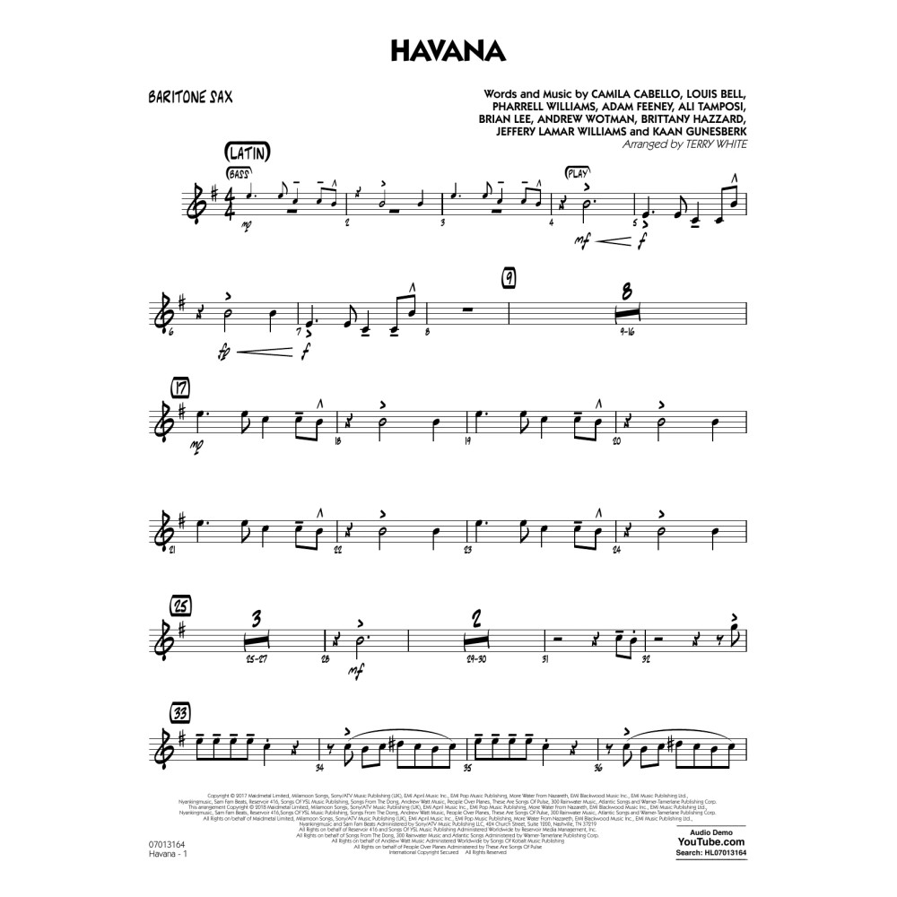 Havana - Baritone Sax
