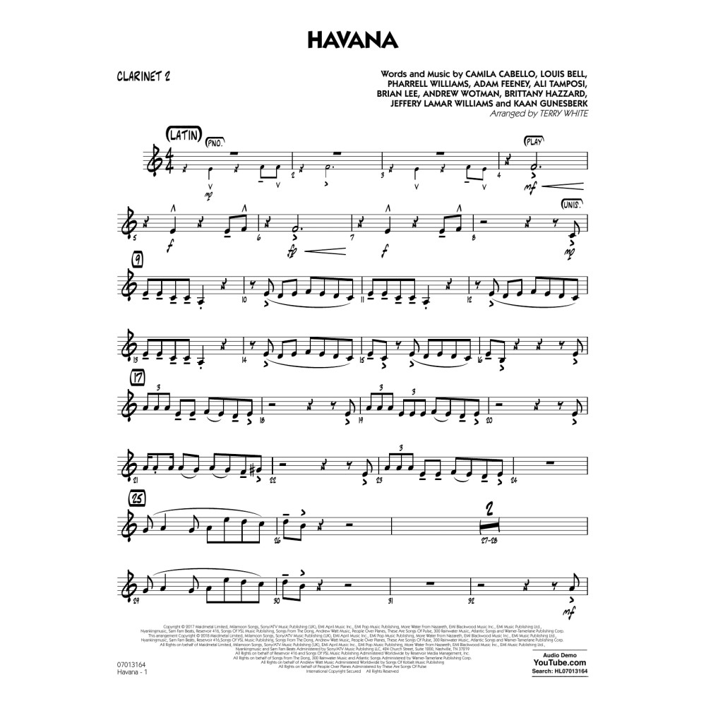 Havana - Clarinet 2
