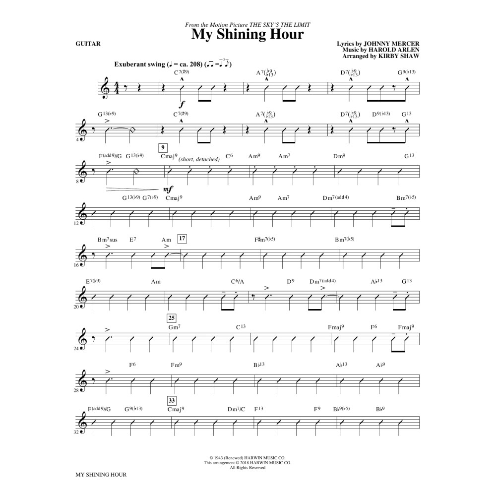 My Shining Hour - Guitar