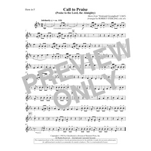 Call To Praise (Praise To The Lord, The Almighty) - F Horn