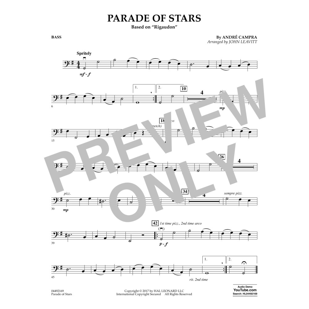 Parade of Stars - Bass