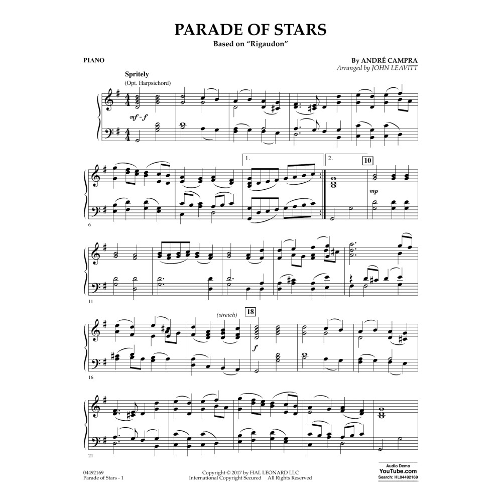 Parade of Stars - Piano