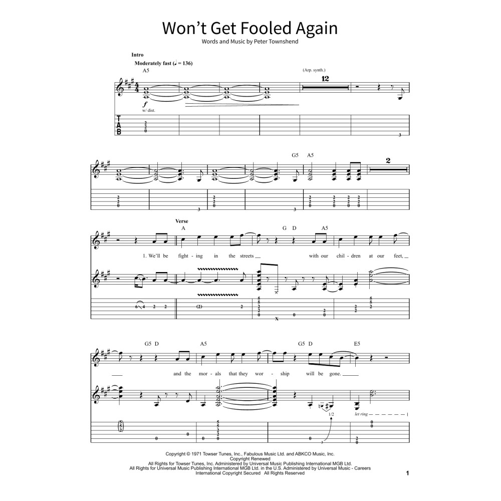 Won't Get Fooled Again