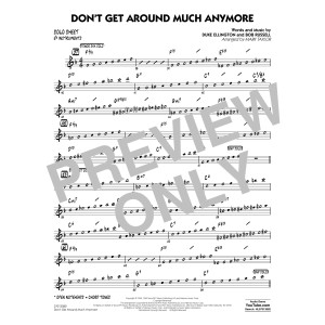 Don't Get Around Much Anymore - Eb Solo Sheet