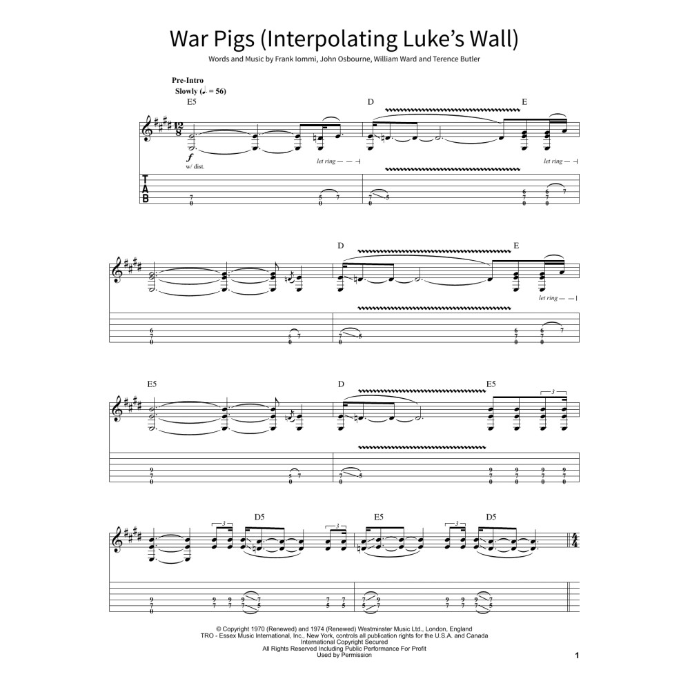 War Pigs (Interpolating Luke's Wall)