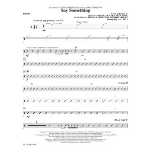 Say Something (feat. Chris Stapleton) (arr. Mac Huff) - Drums