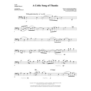 A Celtic Song of Thanks - Solo Cello