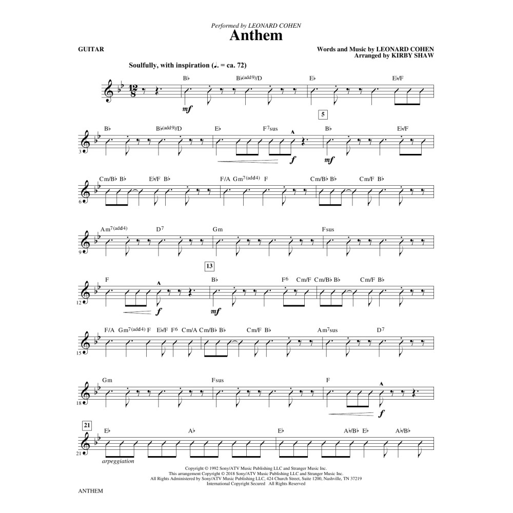 Anthem - Guitar