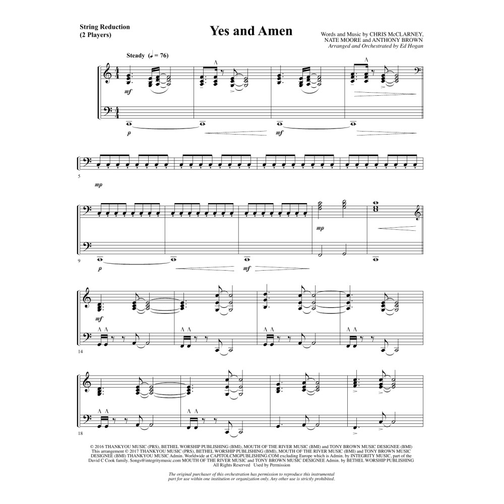 Yes and Amen - Keyboard String Reduction
