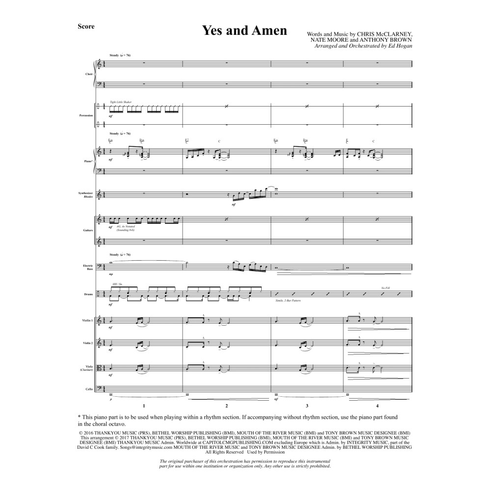 Yes and Amen - Full Score
