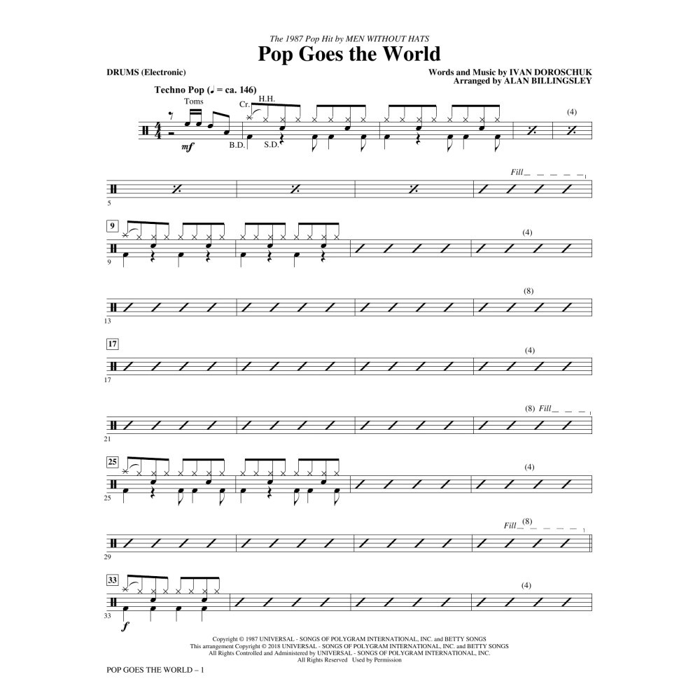 Pop Goes the World - Drums