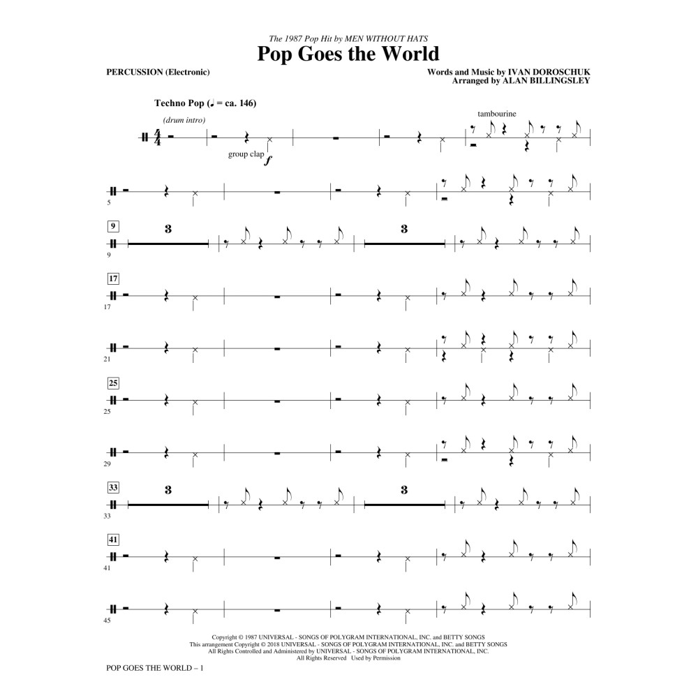 Pop Goes the World - Percussion