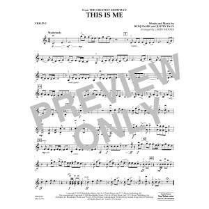 This Is Me (from The Greatest Showman) - Violin 1