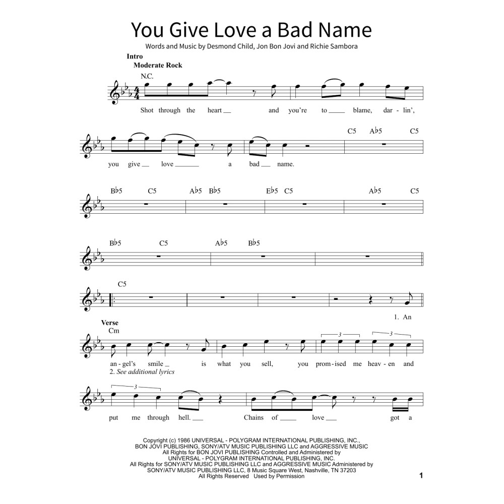 You Give Love A Bad Name