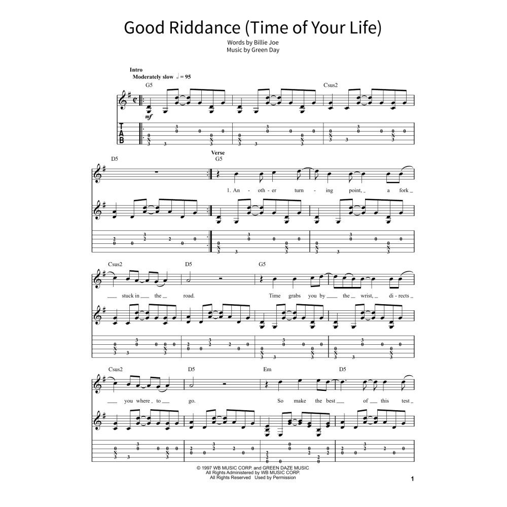 Good Riddance (Time Of Your Life)