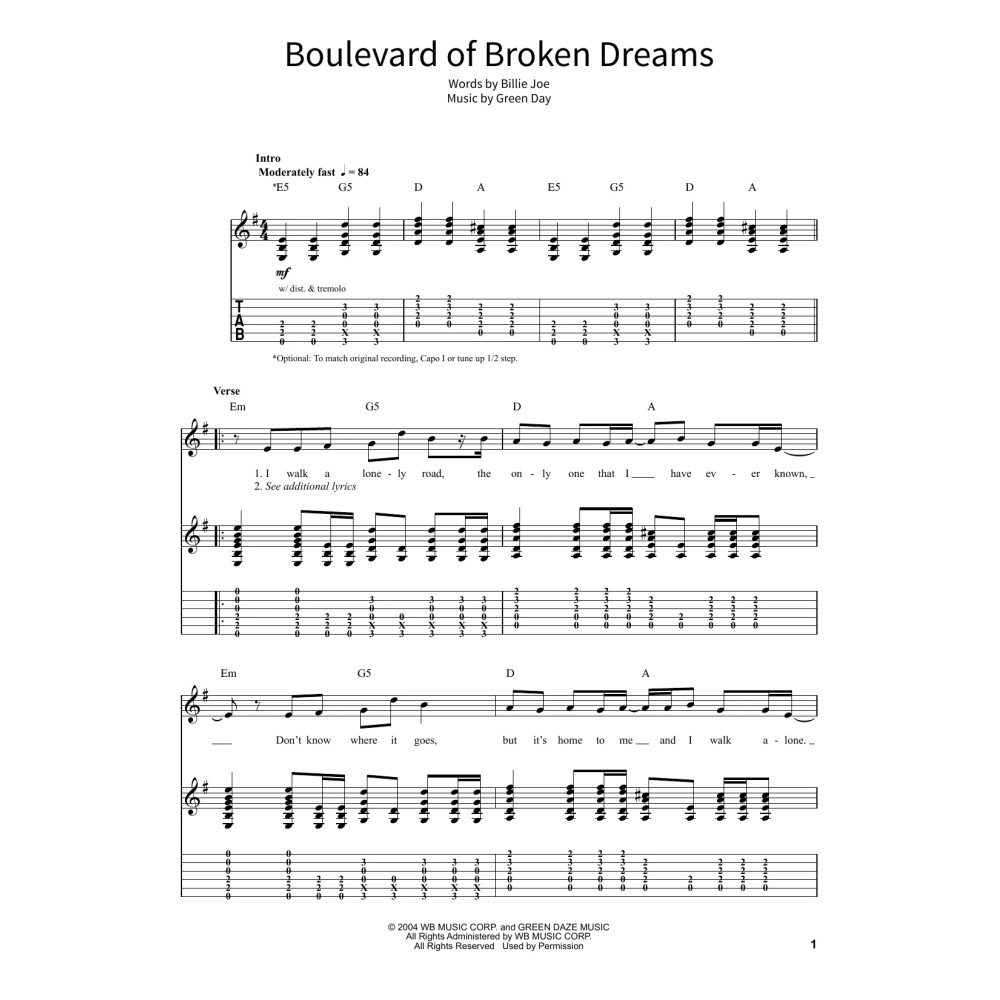 Boulevard Of Broken Dreams