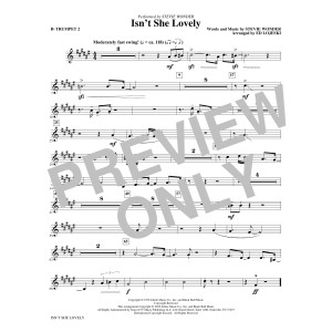 Isn't She Lovely? - Bb Trumpet 2