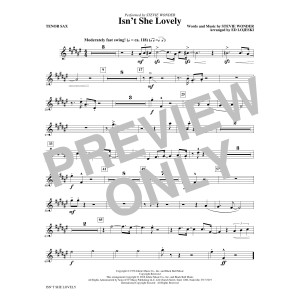 Isn't She Lovely? - Bb Tenor Saxophone