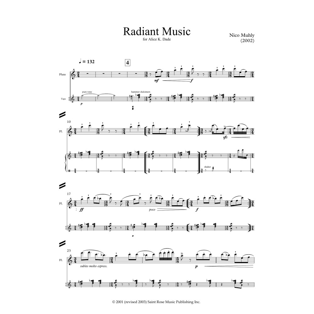 Radiant Music (for flute and electronics)