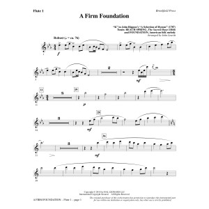 A Firm Foundation - Flute 1