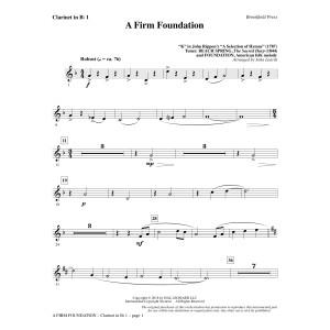 A Firm Foundation - Bb Clarinet 1