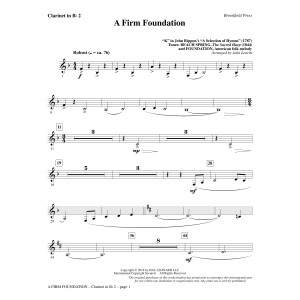 A Firm Foundation - Bb Clarinet 2