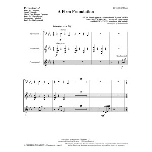 A Firm Foundation - Percussion 1-3