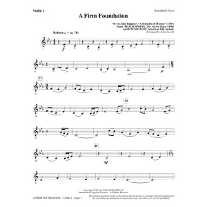 A Firm Foundation - Violin 2