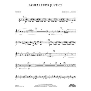 Fanfare for Justice - F Horn 2