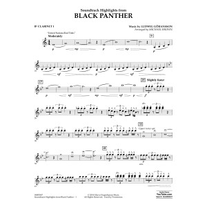 Soundtrack Highlights from Black Panther - Bb Clarinet 1