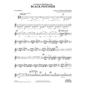 Soundtrack Highlights from Black Panther - Bb Clarinet 2